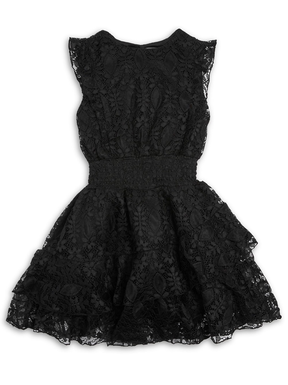 Girls' Black Lace Fit & Flare Dress